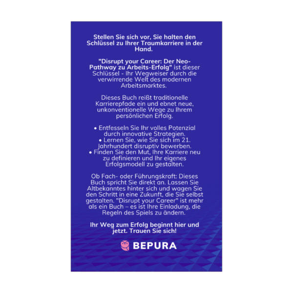 Disrupt your Career Rückseite
