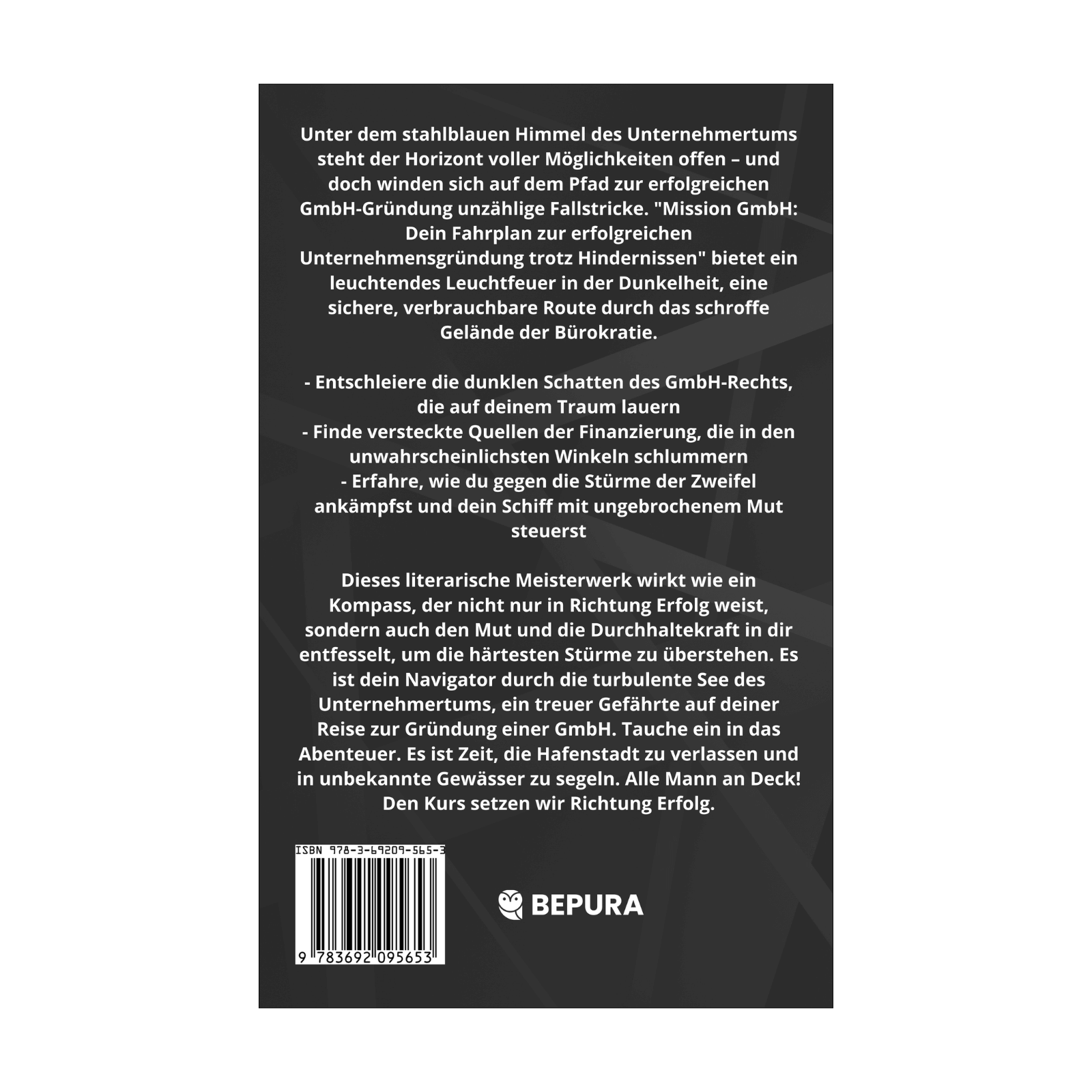 Mission GmbH - Dein Fahrplan zur erfolgreichen Unternehmensgründung trotz Hindernissen 2 Mission GmbH Rückseite