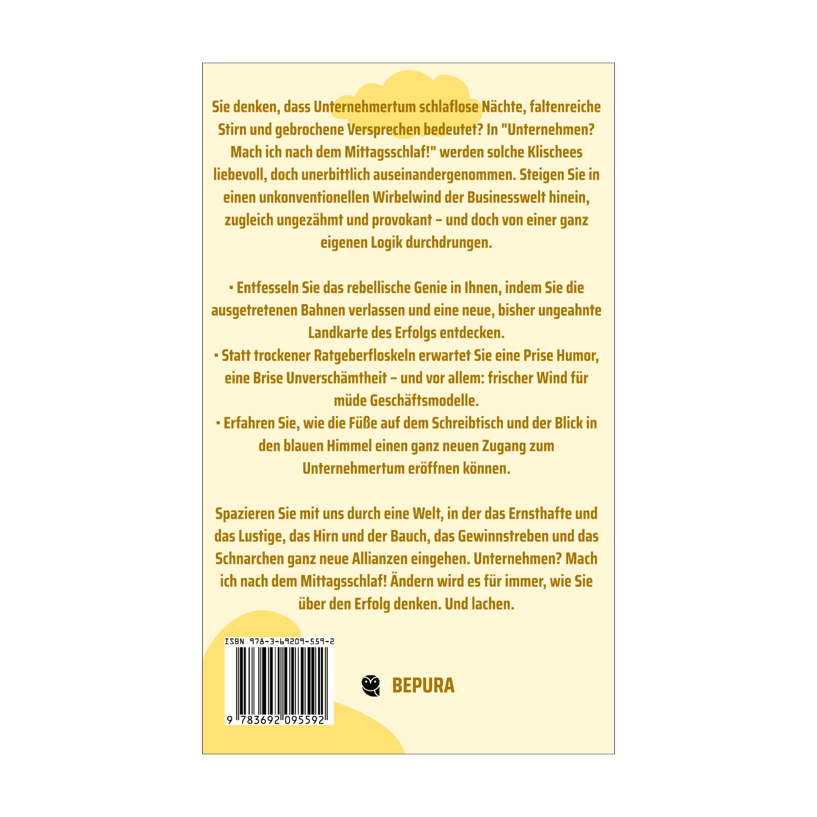 Unternehmen? Mach ich nach dem Mittagsschlaf! 2 Unternehmen Rückseite