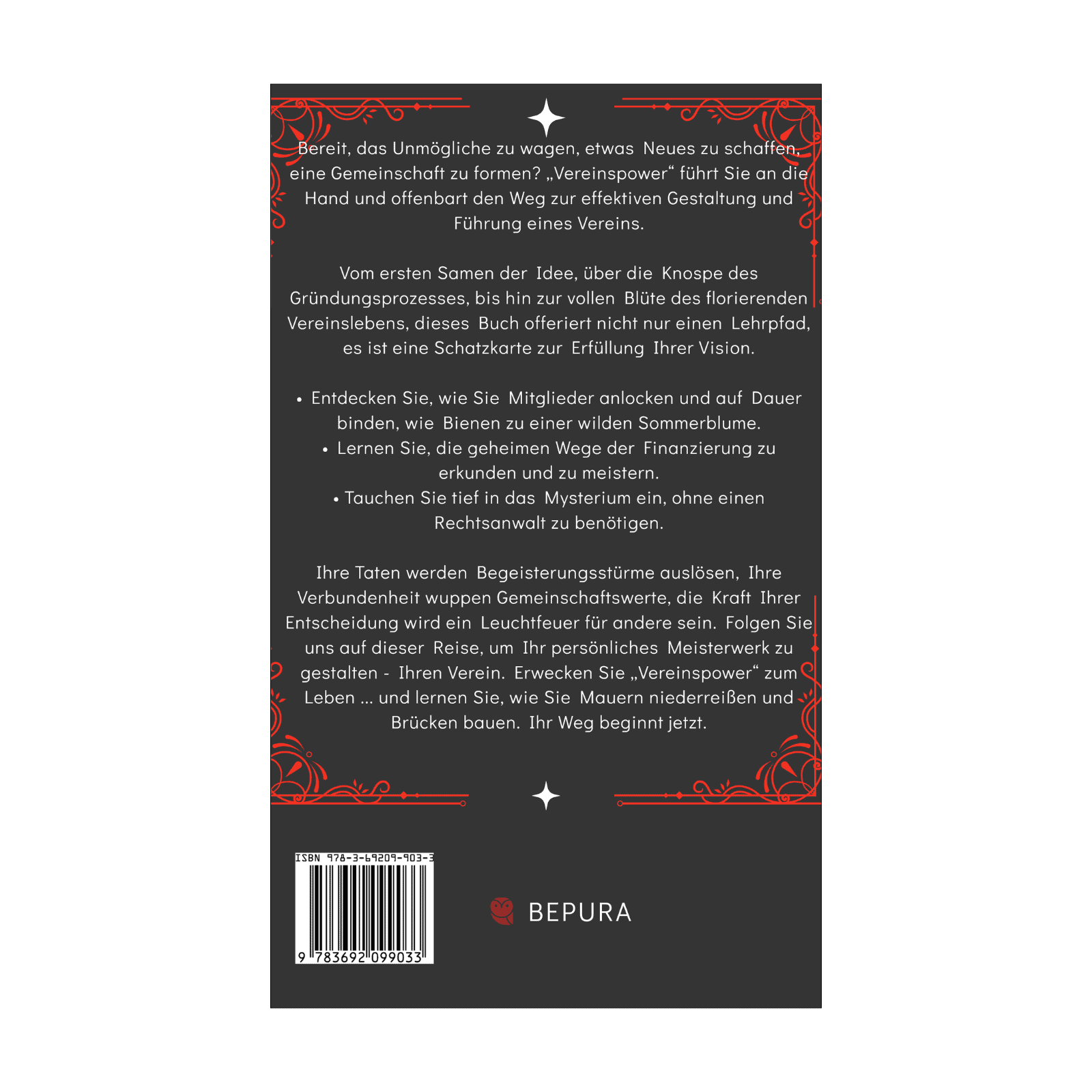Vereinspower || Dein Schritt-für-Schritt-Wegweiser zur erfolgreichen Gründung und Leitung eines Vereins ohne Rechtsanwalt 2 Vereinspower Rückseite