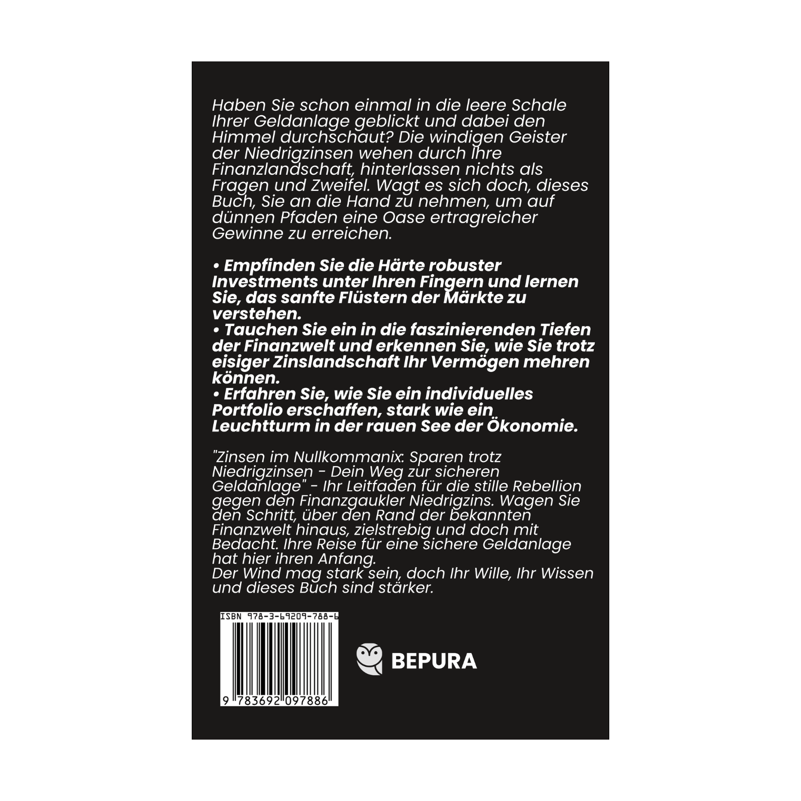 Zinsen im Nullkommanix - Sparen trotz Niedrigzinsen || Dein Weg zur sicheren Geldanlage 2 Zinsen im Nullkommanix Rückseite