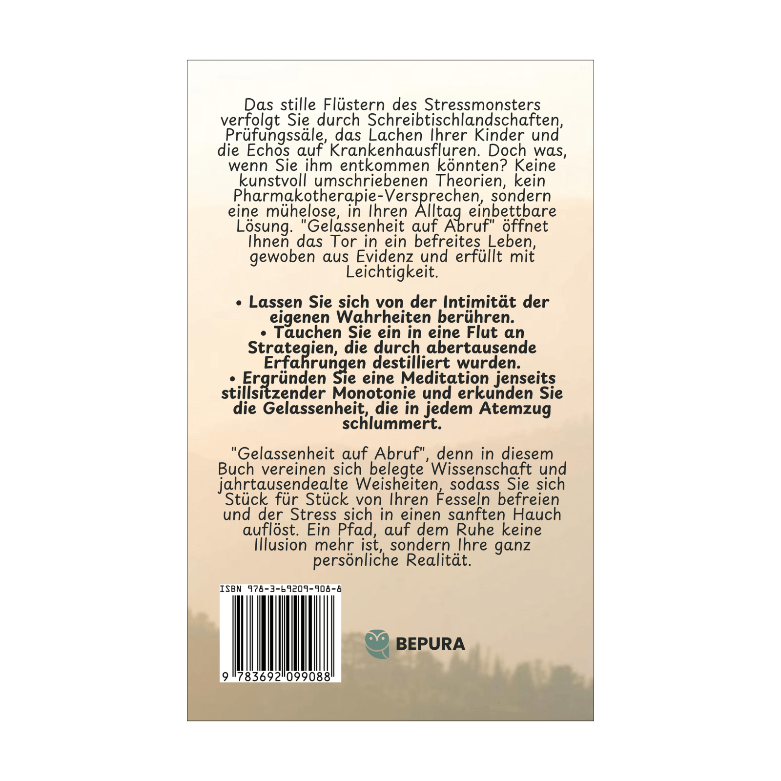 Gelassenheit auf Abruf || Dein Pfad zur Stressbewältigung, ohne Medikamente, für jeden Alltag 2 Gelassenheit auf Abruf Rückseite