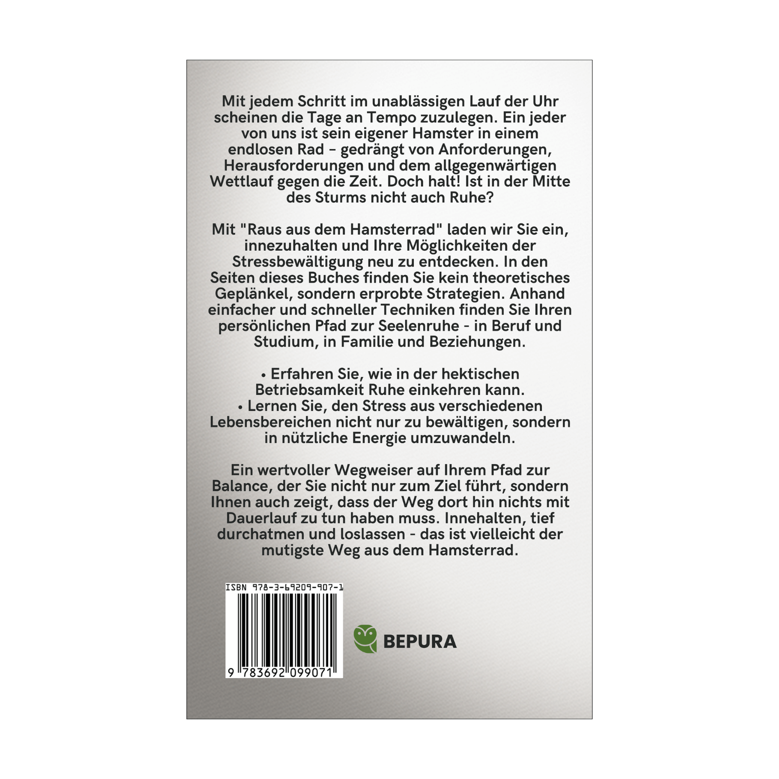 Raus aus dem Hamsterrad || Dein Weg zur stressfreien Balance im Alltag 2 Raus aus dem Hamsterrad Rückseite