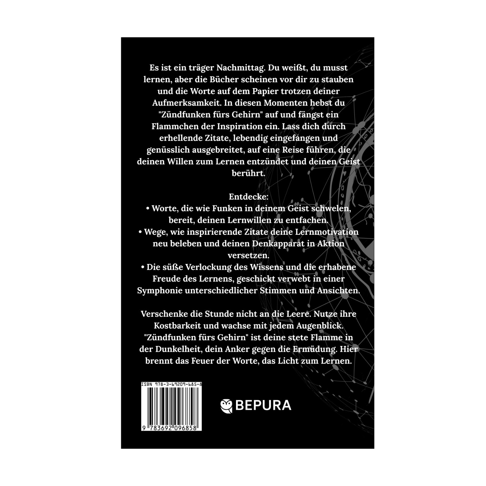 Zündfunken fürs Gehirn || Wie inspirierende Zitate dich zum effektiven Lernen motivieren 2 Zündfunken fürs Gehirn Rückseite