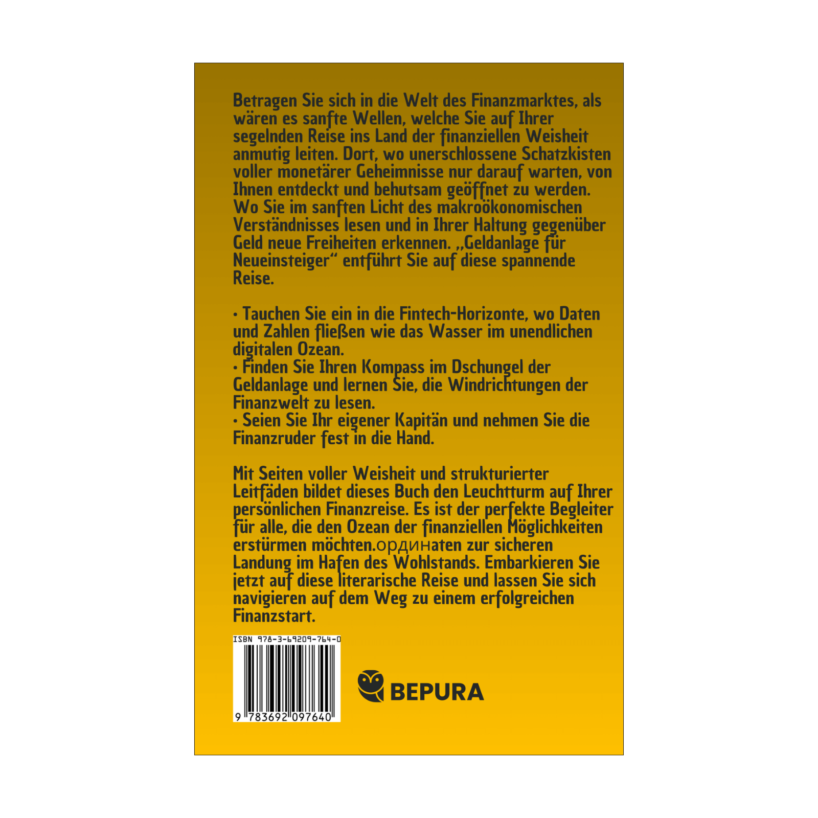 Geldanlage Kickstart || Klare Wege für Anfänger zu sicheren und effektiven Investitionen 2 Geldanlage Kickstart Rückseite