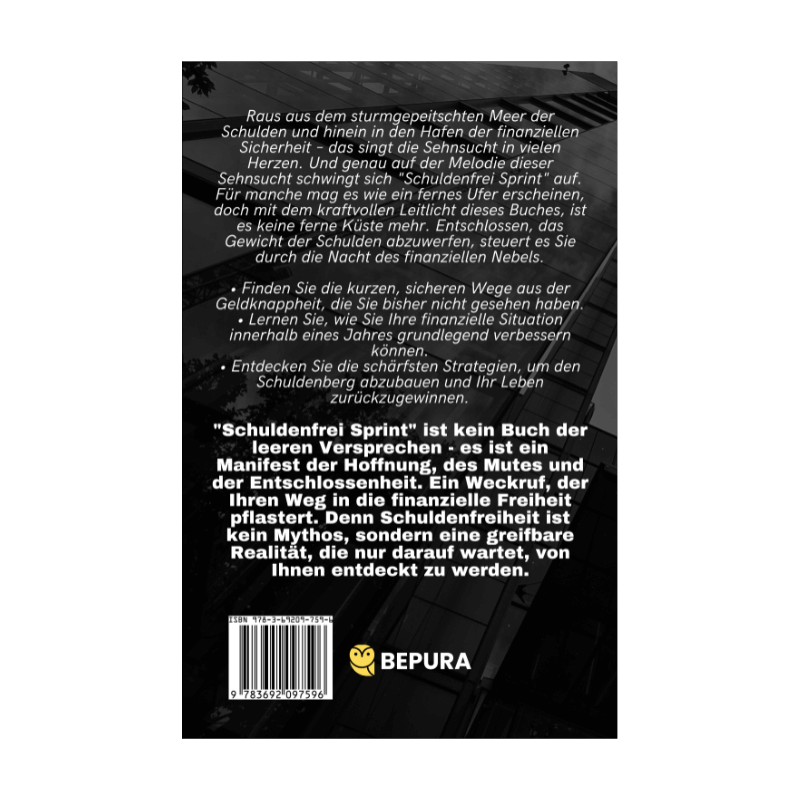 Schuldenfrei Sprint || Der Express-Weg aus der Verschuldung 2 Schuldenfrei Sprint Rückseite