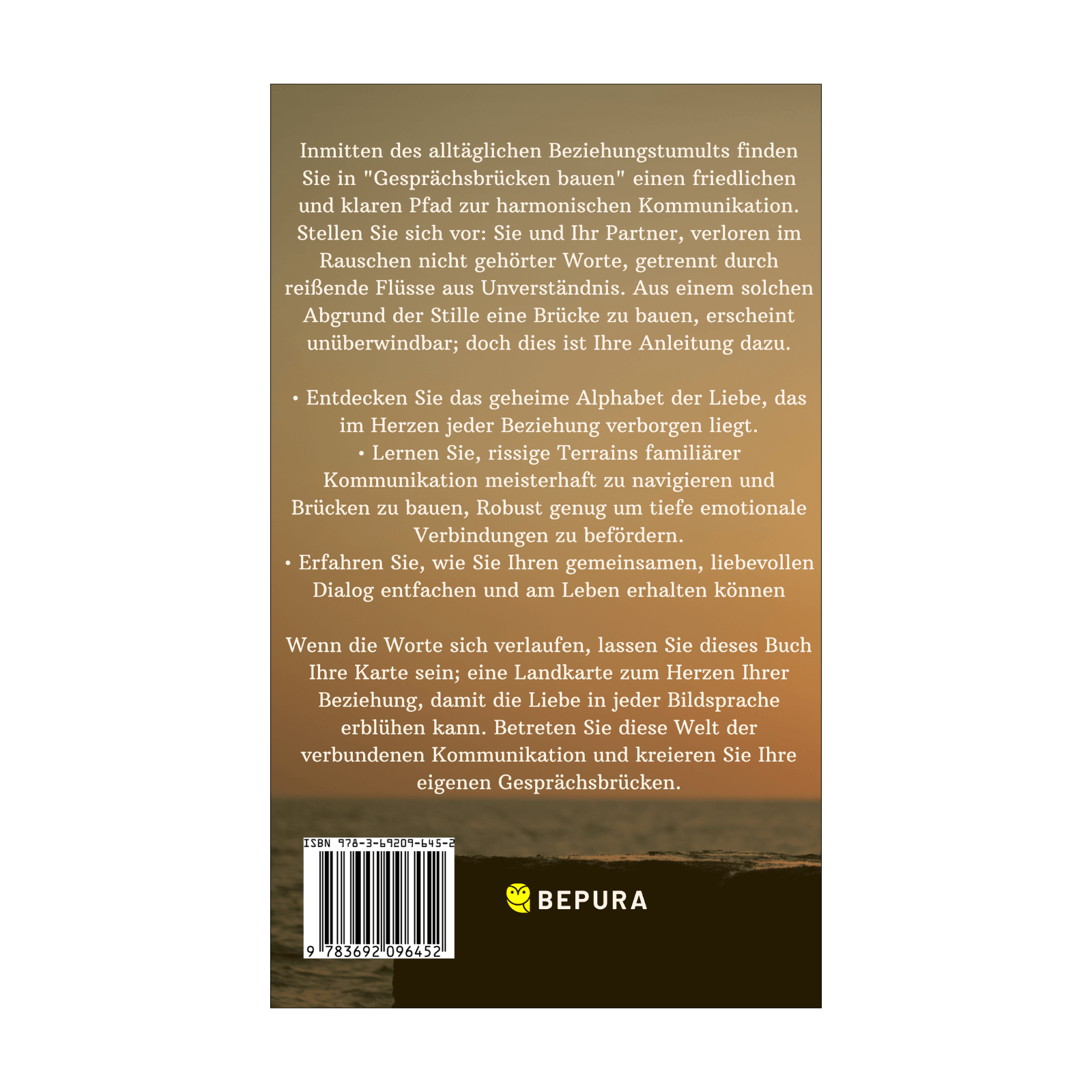 Gesprächsbrücken bauen || Wie Sie die Sprachbarrieren in Ihrer Beziehung überwinden und in Liebe kommunizieren 2 Gesprächsbrücken bauen Rückseite