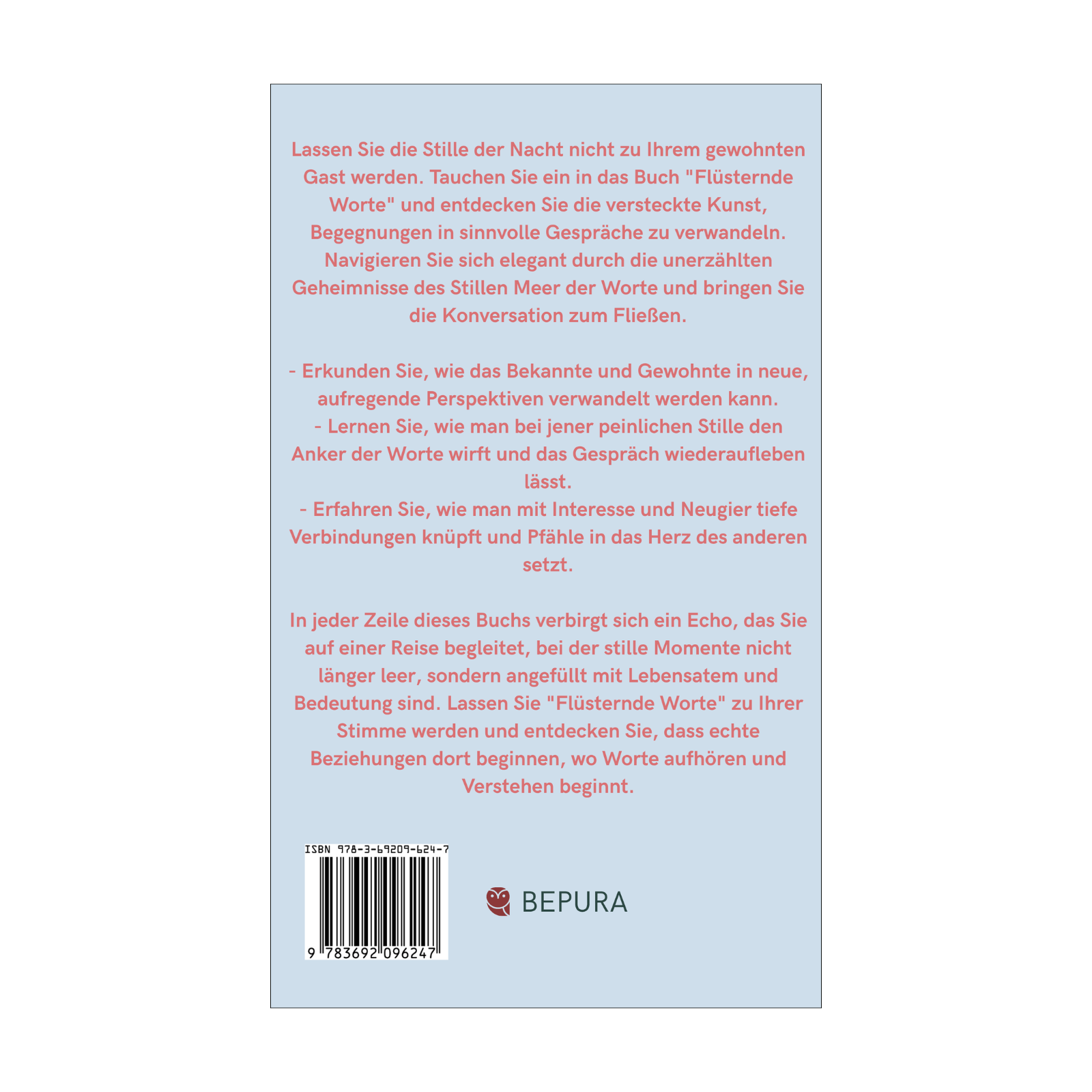 Flüsternde Worte || Das unerzählte Geheimnis um beim Dating die Stille zu umschiffen und tiefe Konversationen zu führen 2 Flüsternde Worte Rückseite