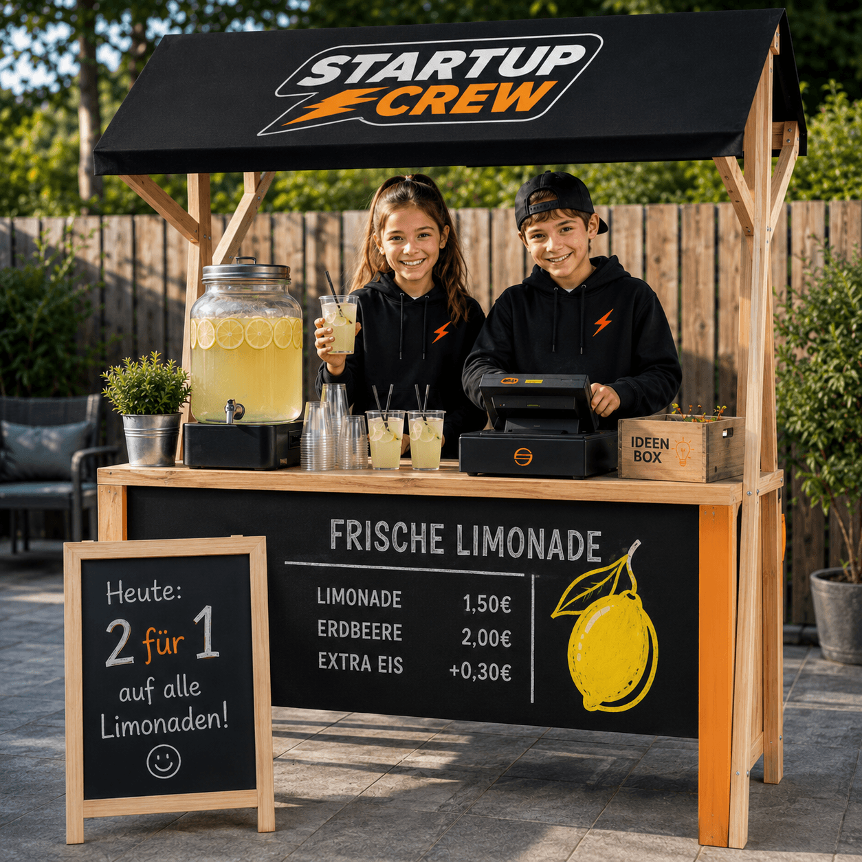 STARTUP CREW Unternehmer-Set für Kinder | Dein erstes Business | Verkaufsstand & Business-Buch 8 STARTUP CREW Unternehmer Starter-Set für Kinder